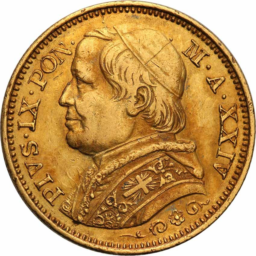 Watykan. Pius 1846-1878, 20 lirów 1869/XXIV